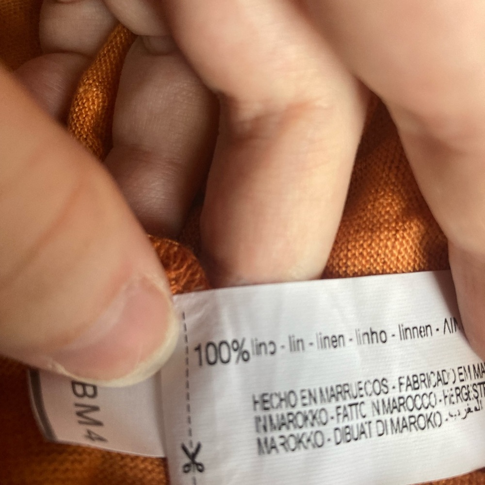 Zara Ruffle Front Orange Tank - Picture 5 of 5
